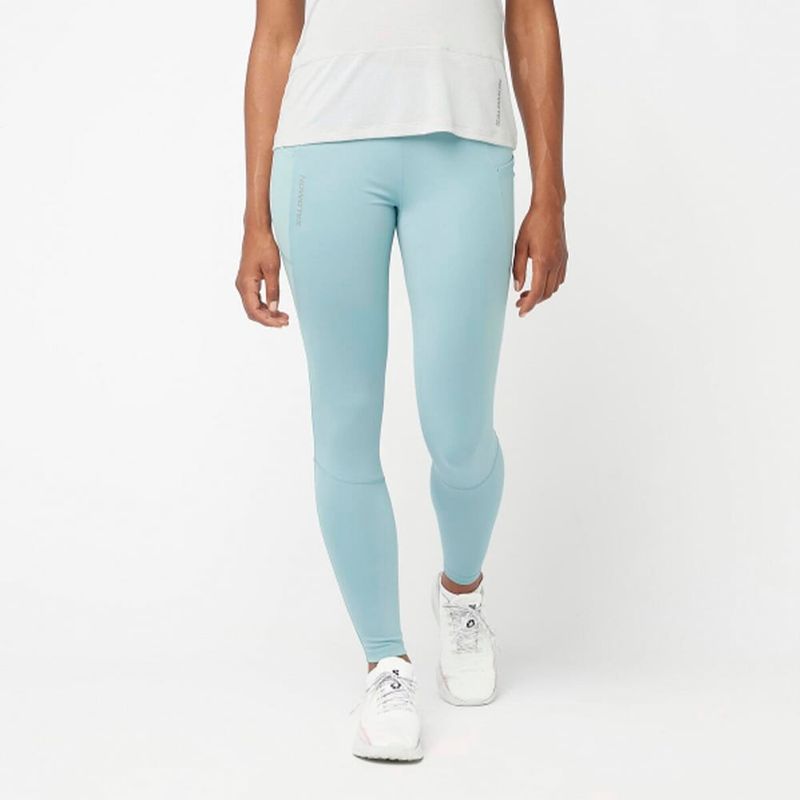 SALOMON - Calza Mujer Cross Run 28'' Tight W Verde Salomon