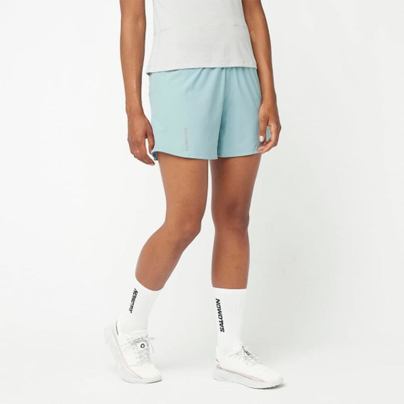 SALOMON - Shorts Mujer Cross 5" Short W Azul Salomon