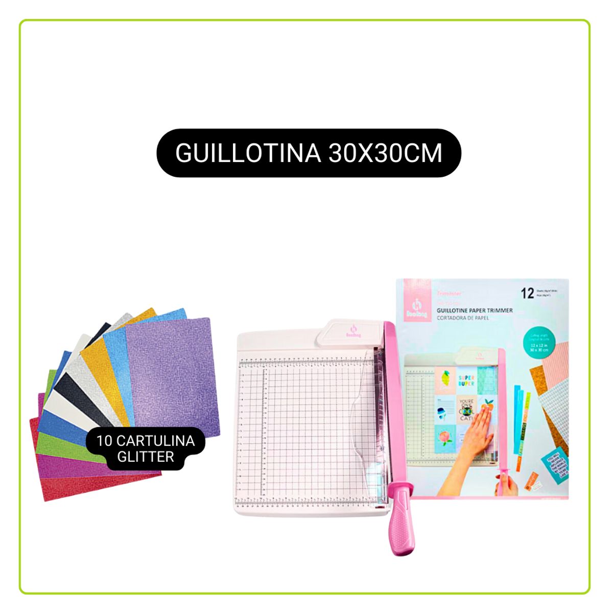 GENERICO - Guillotina Hoby 30X30  + Cartulina Glitter OB2