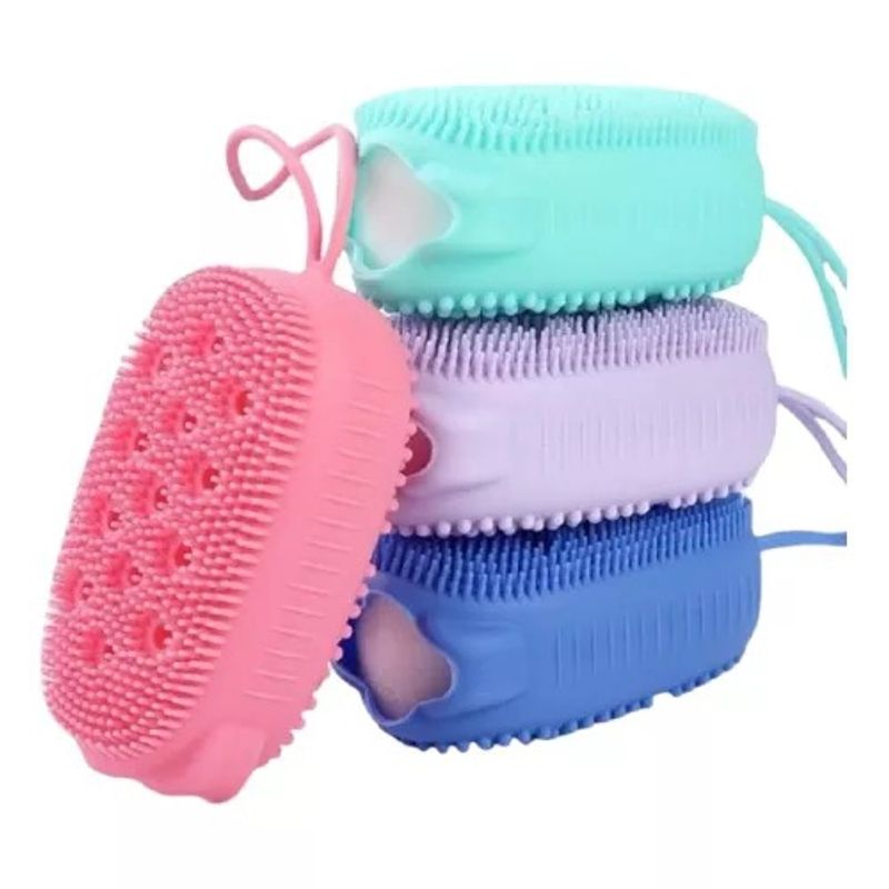 GENERICO - Esponja Exfoliante De Silicona Baño Ducha Burbujas Masajes
