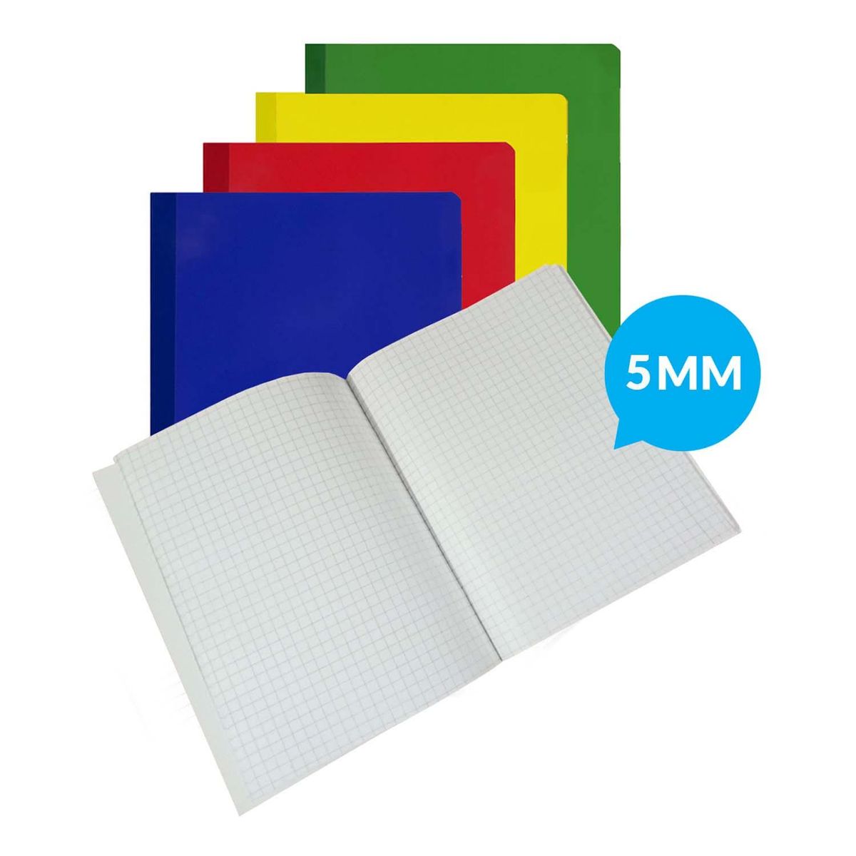 GENERICO - Pack 10 Cuaderno College 7mm 100 Hojas Color Surtido