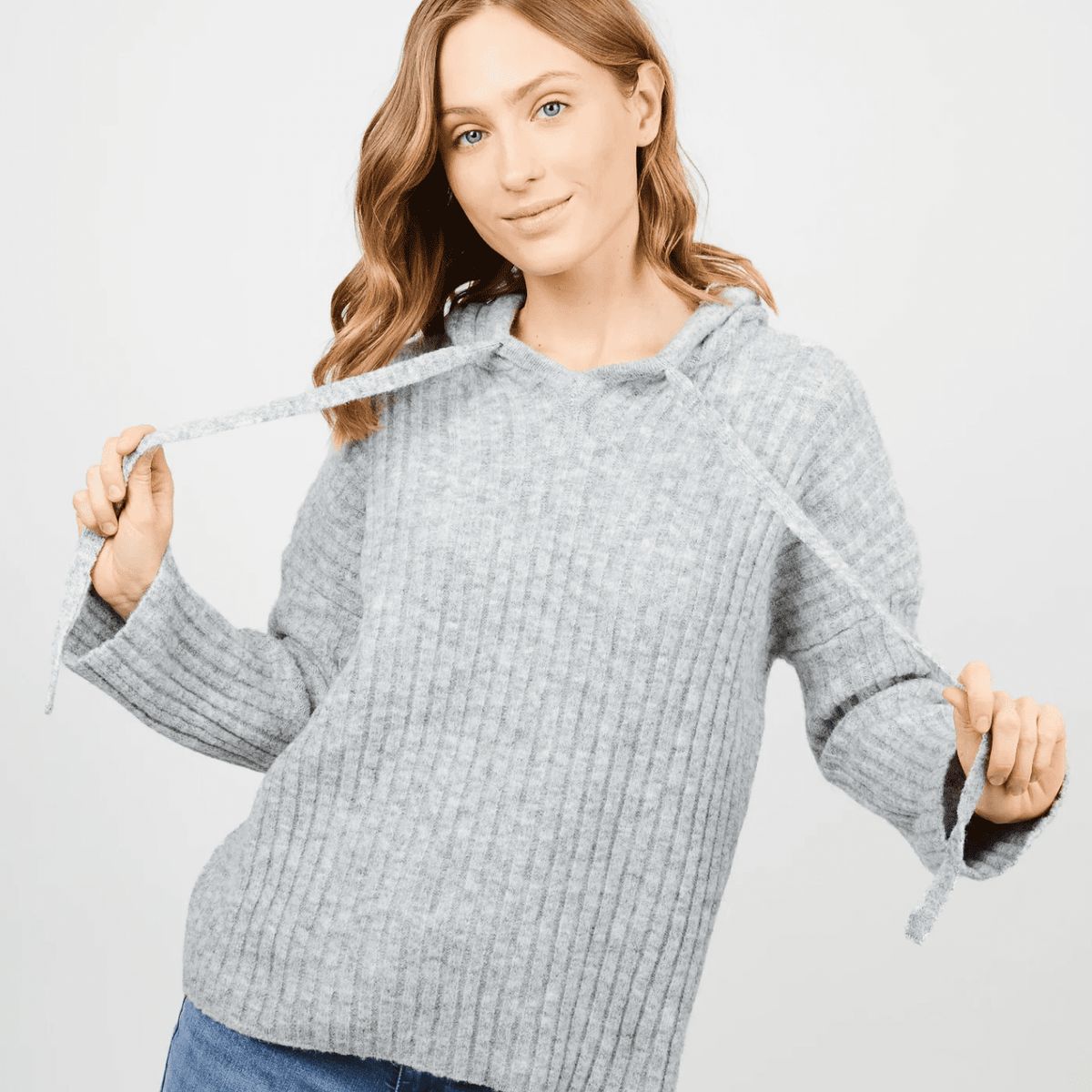 FROENS - Chaleco mujer Hoodie gris