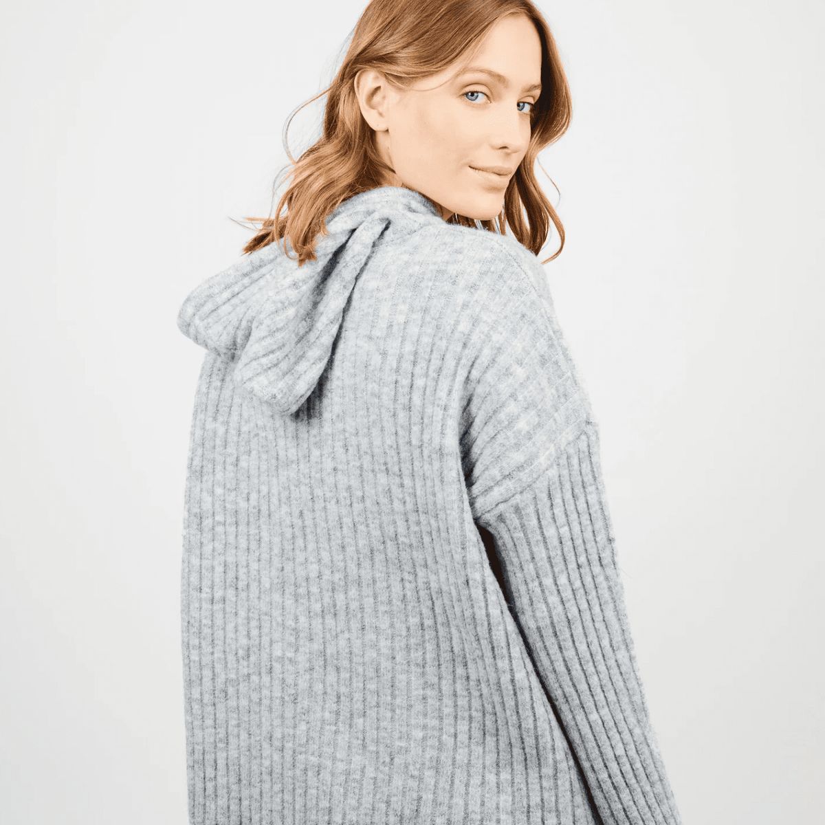 FROENS - Chaleco mujer Hoodie gris