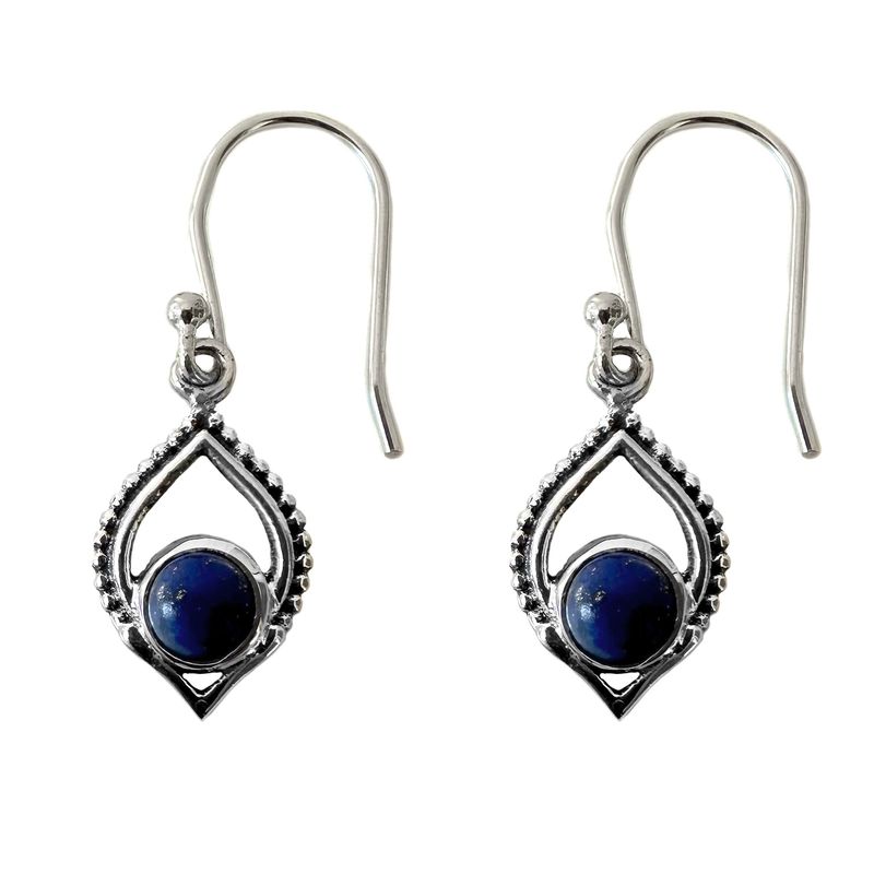 ANDREA COGGIOLA JOYAS - Aros Shaila Lapislázuli Plata Fina 925