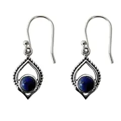 ANDREA COGGIOLA JOYAS - Aros Shaila Lapislázuli Plata Fina 925