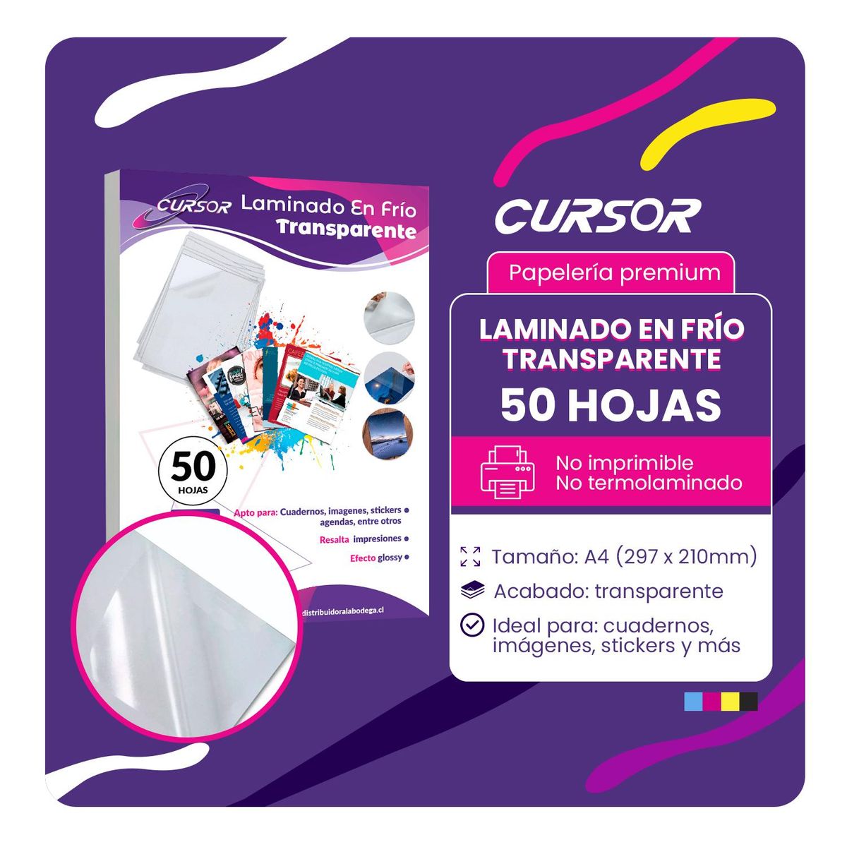 CURSOR - Laminado En Frio Transparente A4 Cursor Pack 50