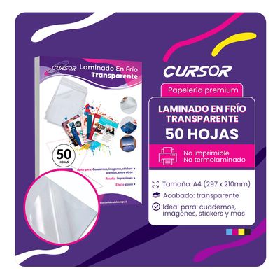 Imagen 2 del producto Laminado En Frio Transparente A4 Pack 50