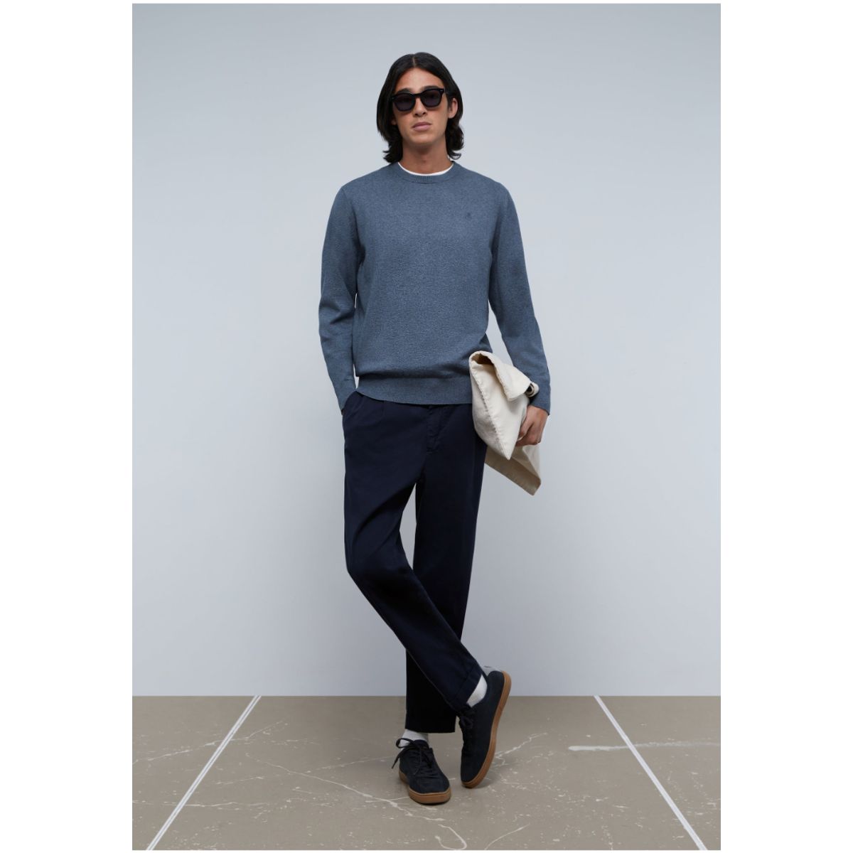 SCALPERS - Sweater Cuello Redondo Calavera Greyish Blue