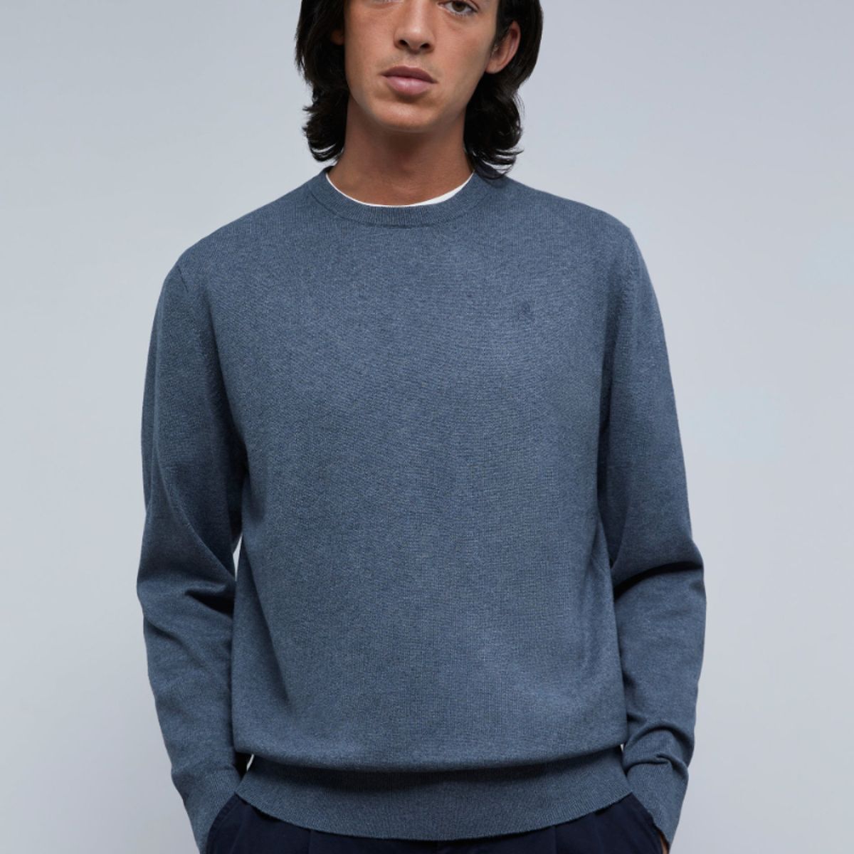 SCALPERS - Sweater Cuello Redondo Calavera Greyish Blue