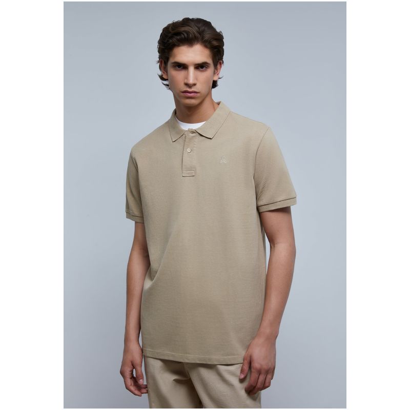 SCALPERS - Polo Básico Calavera Beige