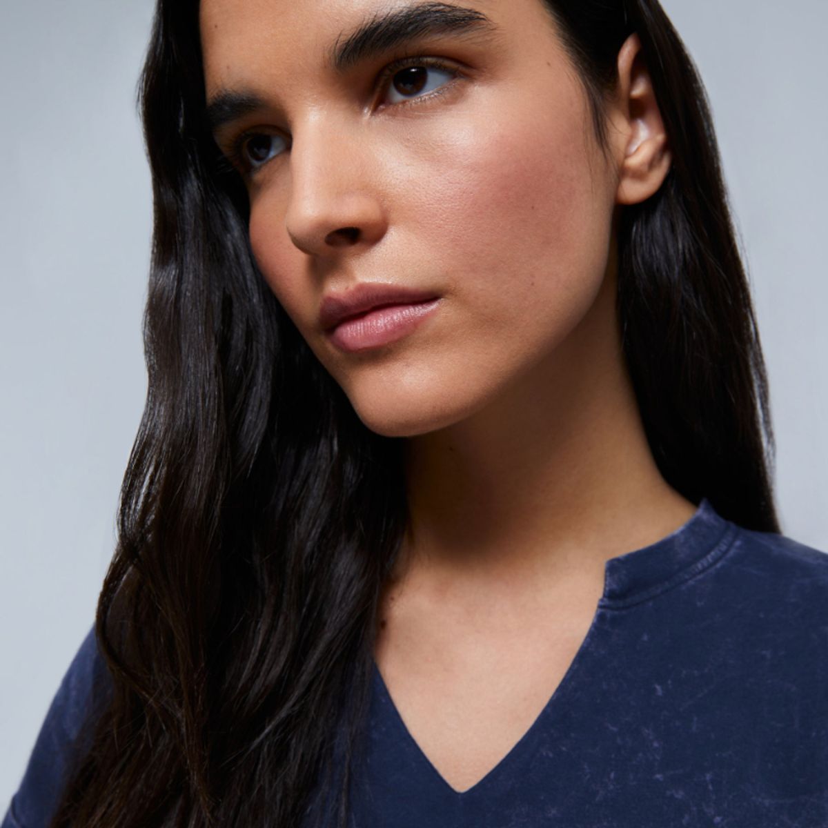 SCALPERS - Polera Lavada Calavera Tachuelas Navy Scalpers
