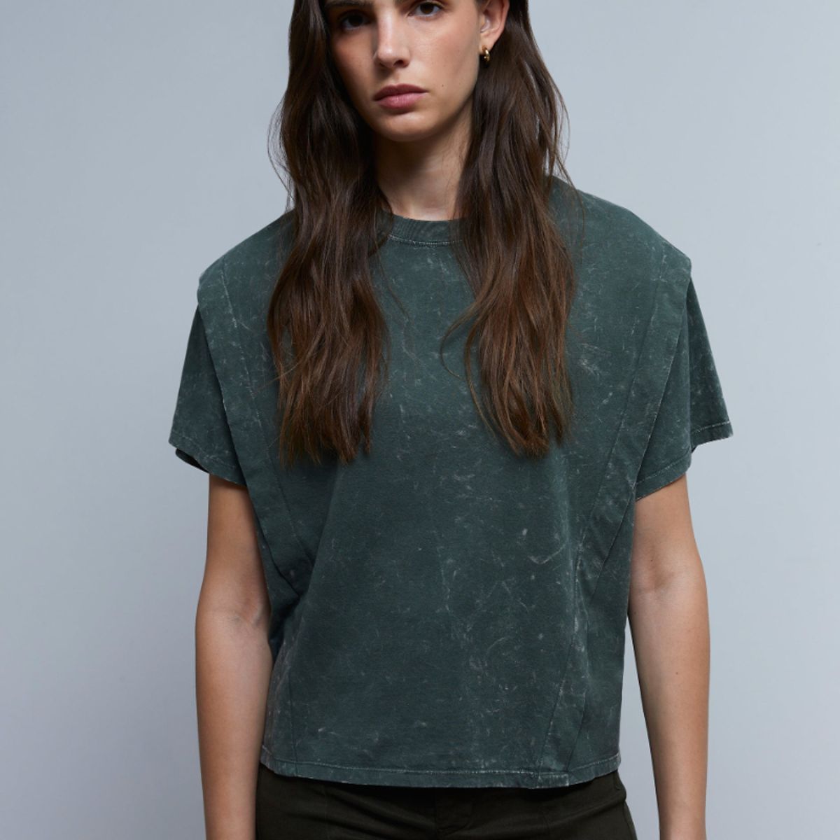 SCALPERS - Polera Calavera Trasera Cristales Green Scalpers