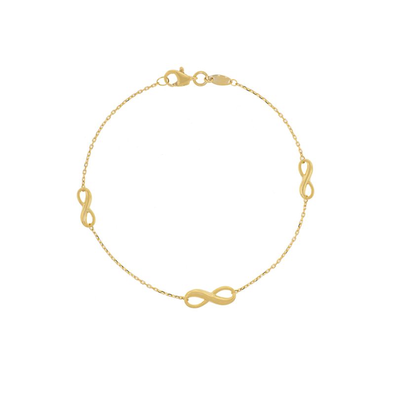 JB JOYAS BARON - Pulsera Oro Amarillo 18kt Modelo Triple Infinito 8942