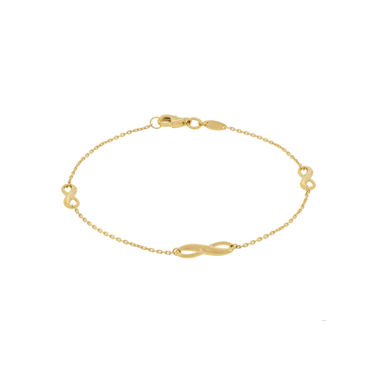 JB JOYAS BARON - Pulsera Oro Amarillo 18kt Modelo Triple Infinito 8942