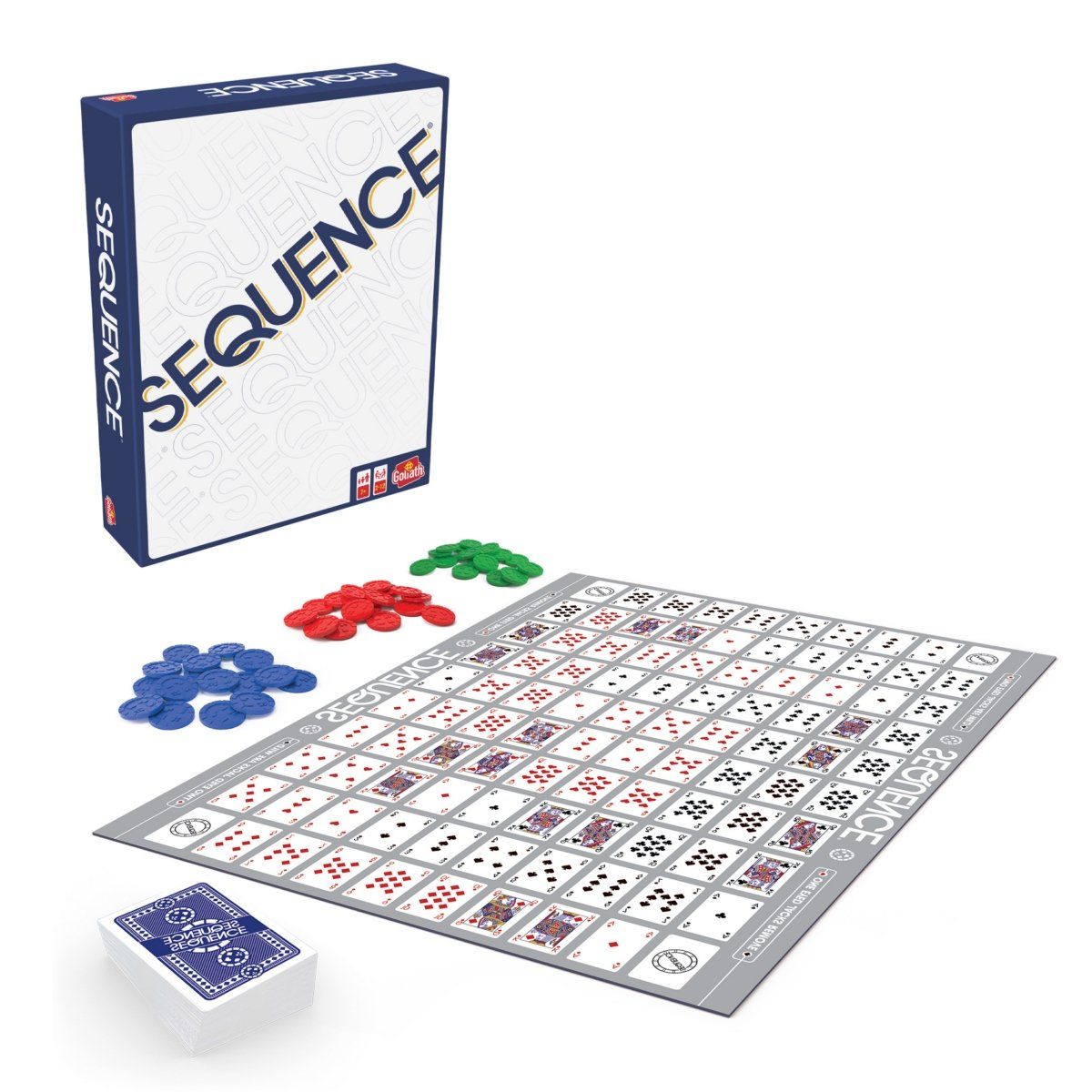 ANSALDO GAMES - Sequence Juego de Mesa Portátil – De 2 a 12 Jugadores