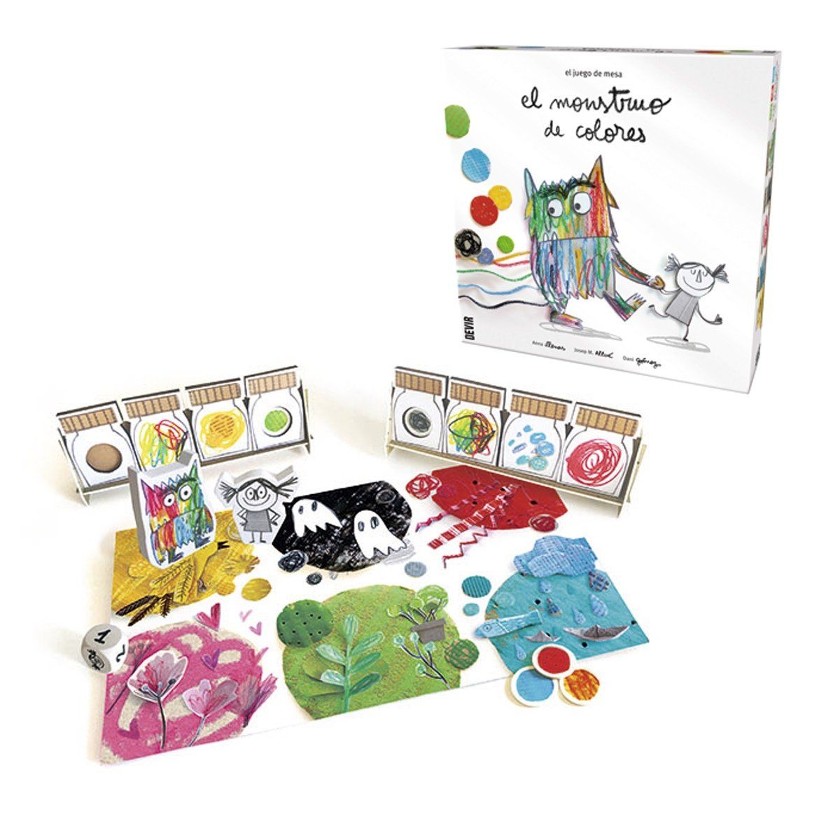 ANSALDO - Juego de mesa Monstruo de Colores cooperativo emociones