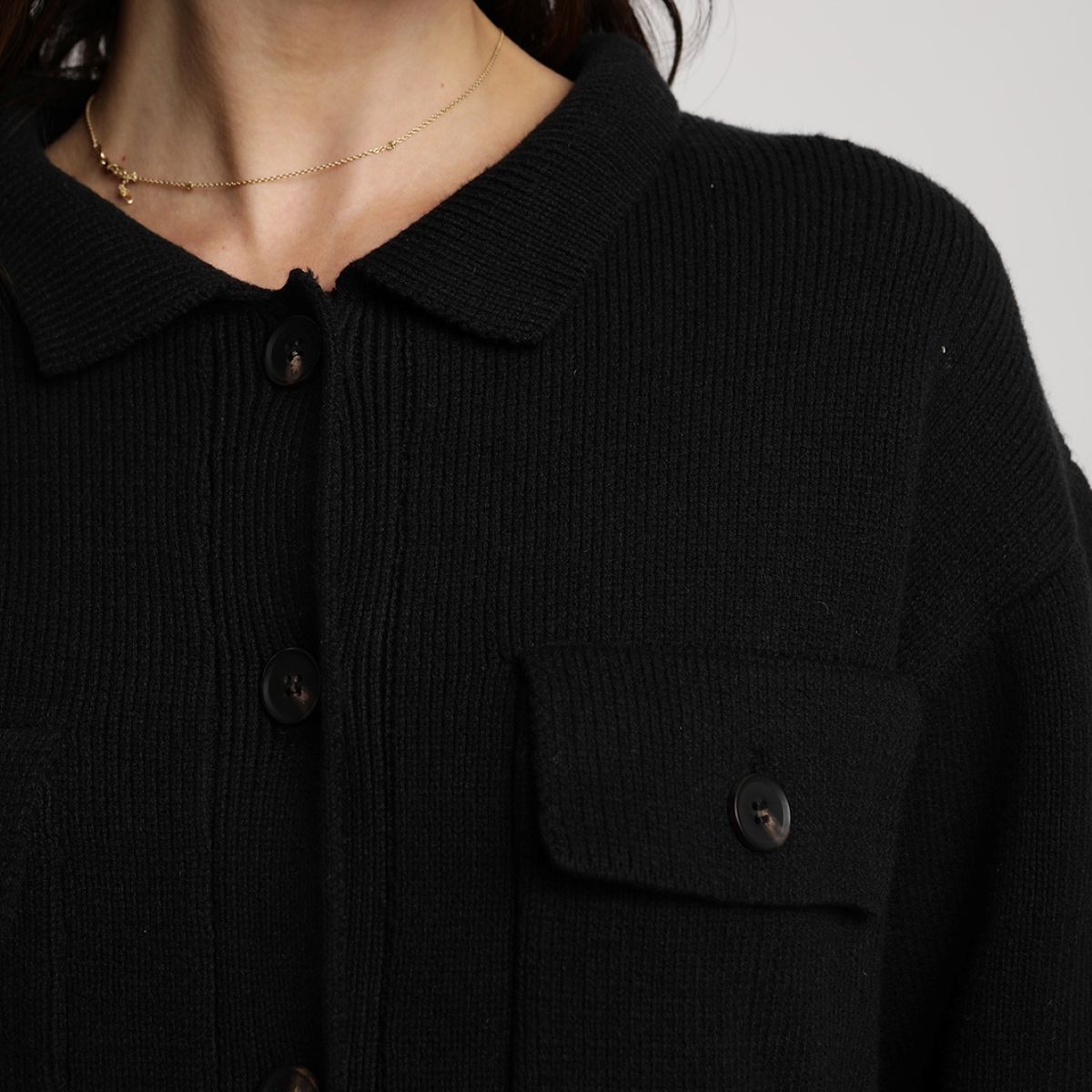 FROENS - Chaleco mujer Clara negro Froens