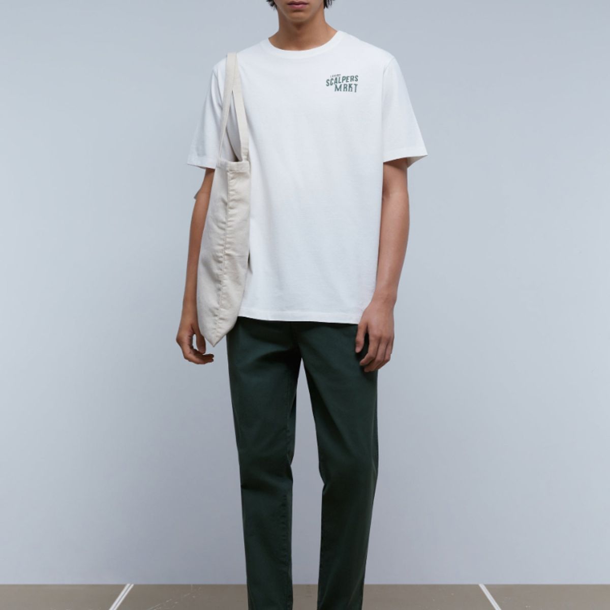 SCALPERS - Polera Lavada Print Off White Scalpers