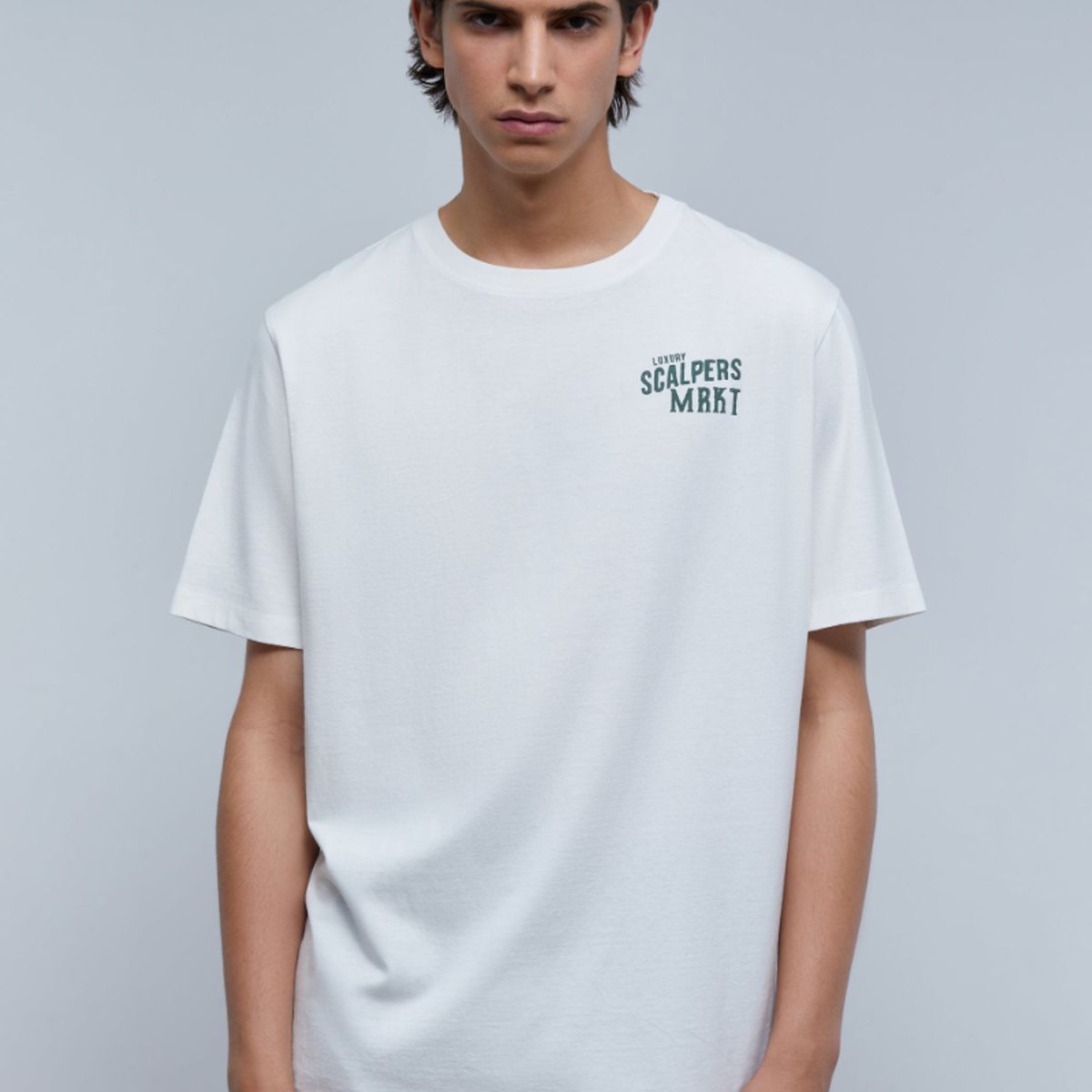 SCALPERS - Polera Lavada Print Off White Scalpers