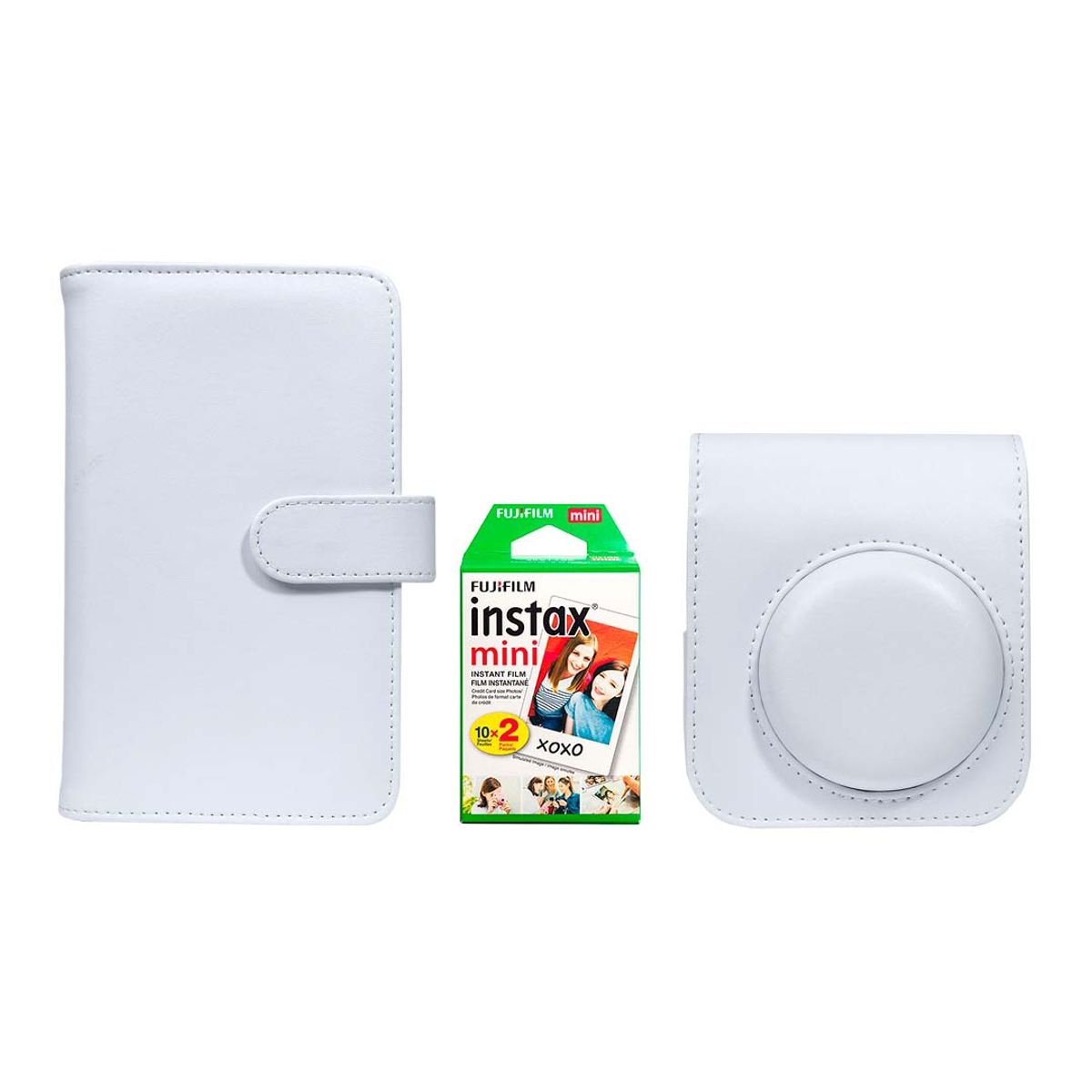 FUJIFILM - Kit de accesorios Instax Clay White + Pack Películas 2x10