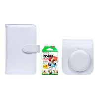 Kit de accesorios Instax Clay White + Pack Películas 2x10