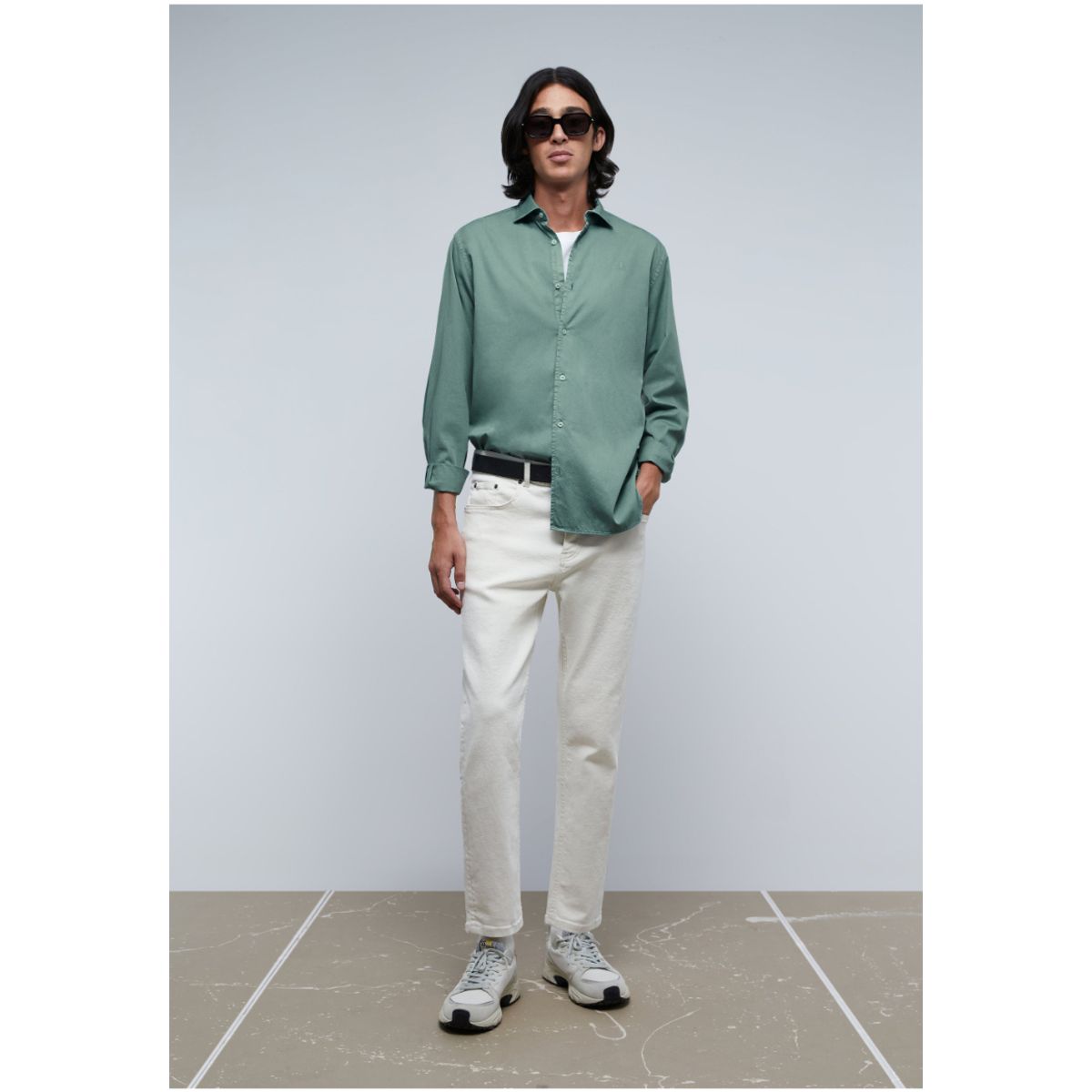 SCALPERS - Camisa Lavada Calavera Khaki