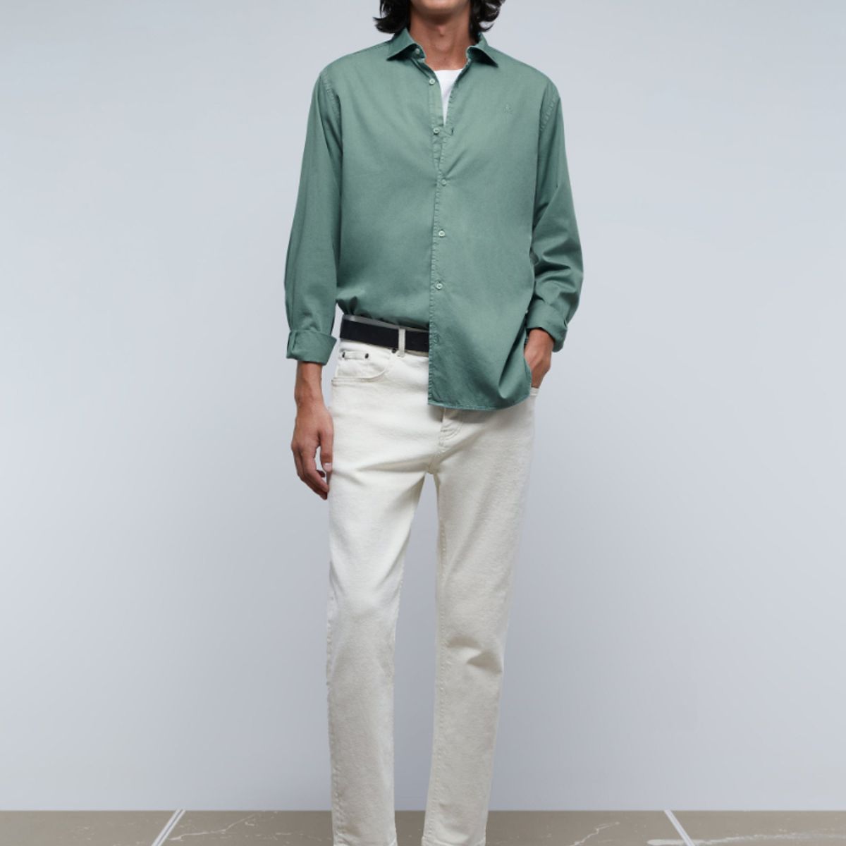 SCALPERS - Camisa Lavada Calavera Khaki