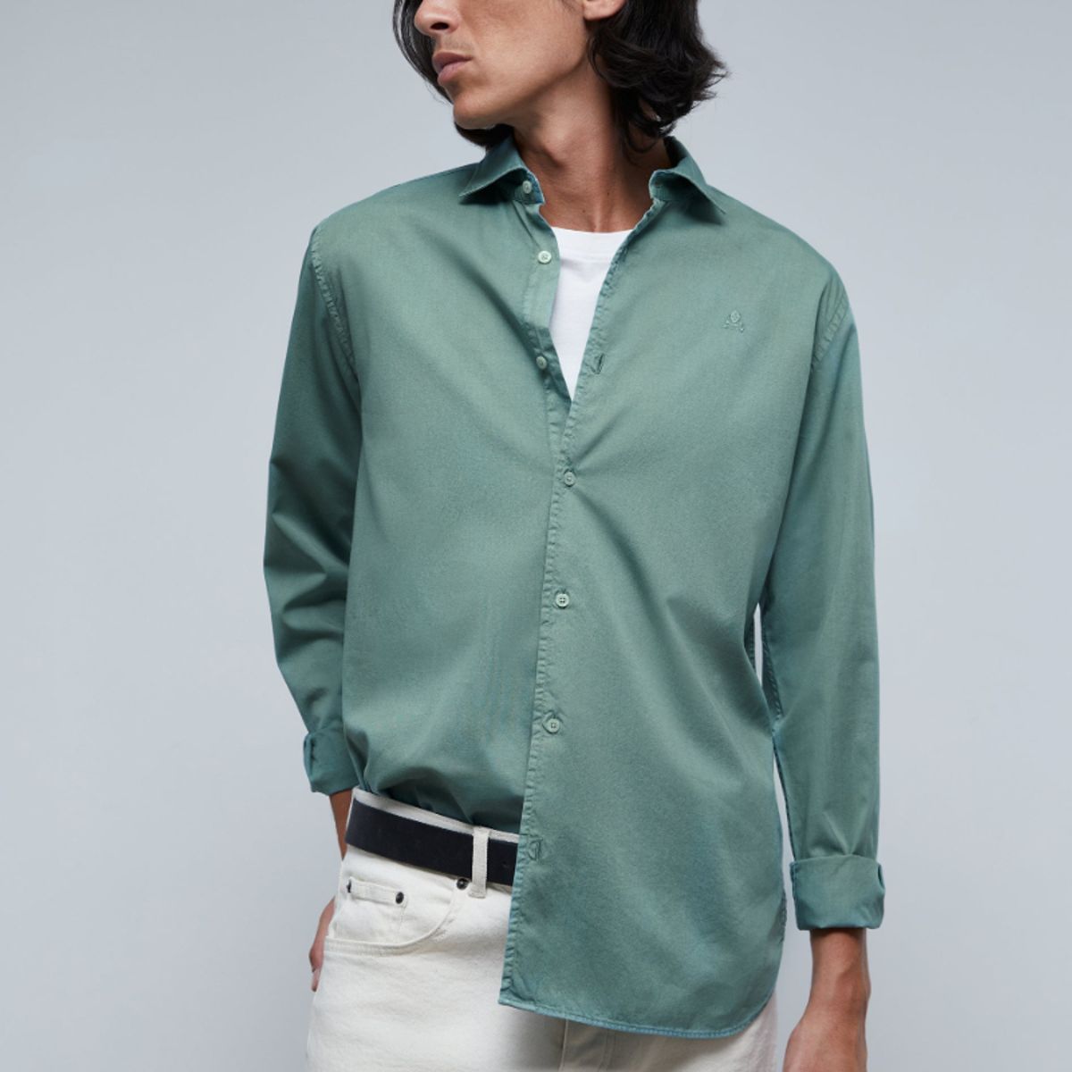 SCALPERS - Camisa Lavada Calavera Khaki