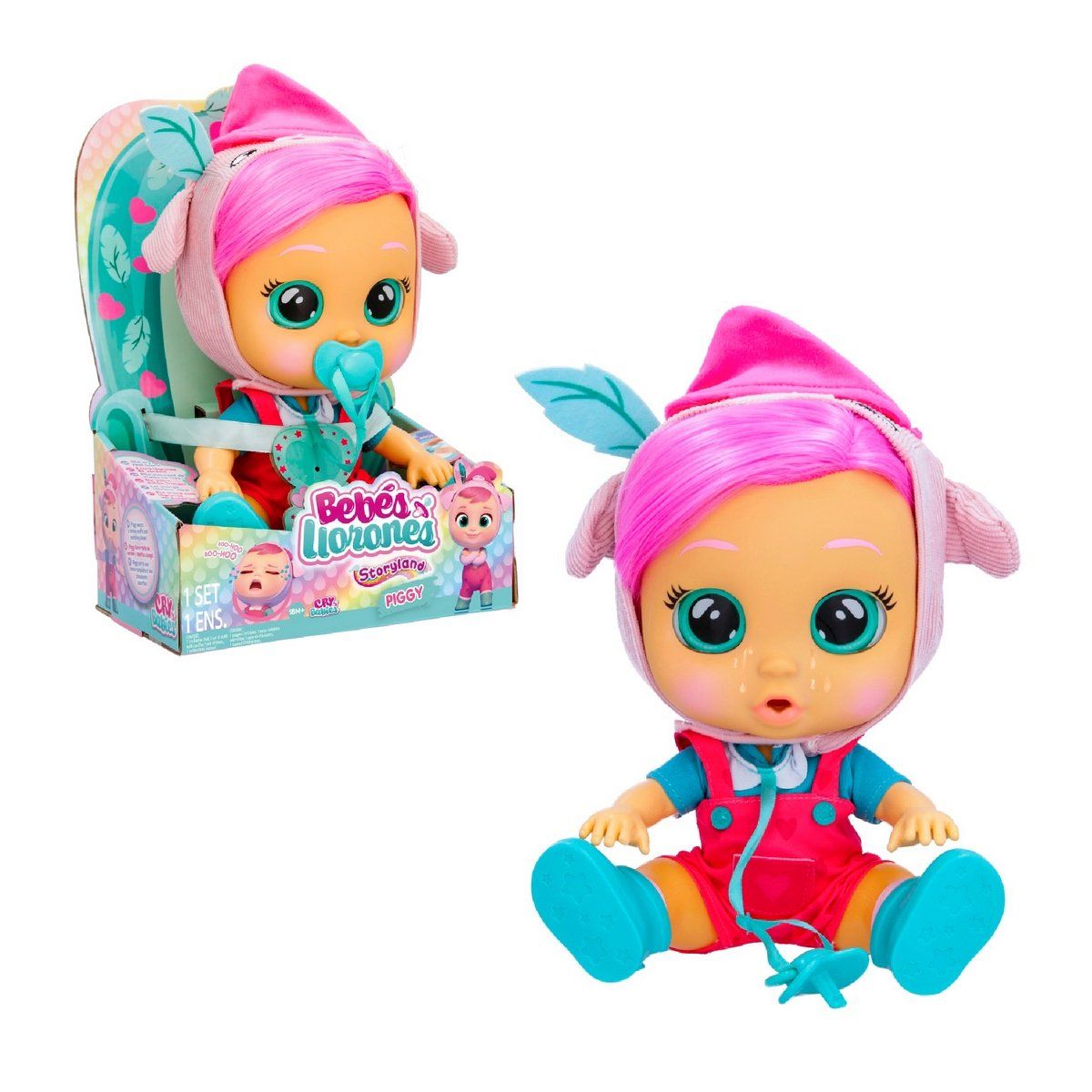 CRY BABIES - Muñeca CRY BABIES Storyland Piggy para bebé