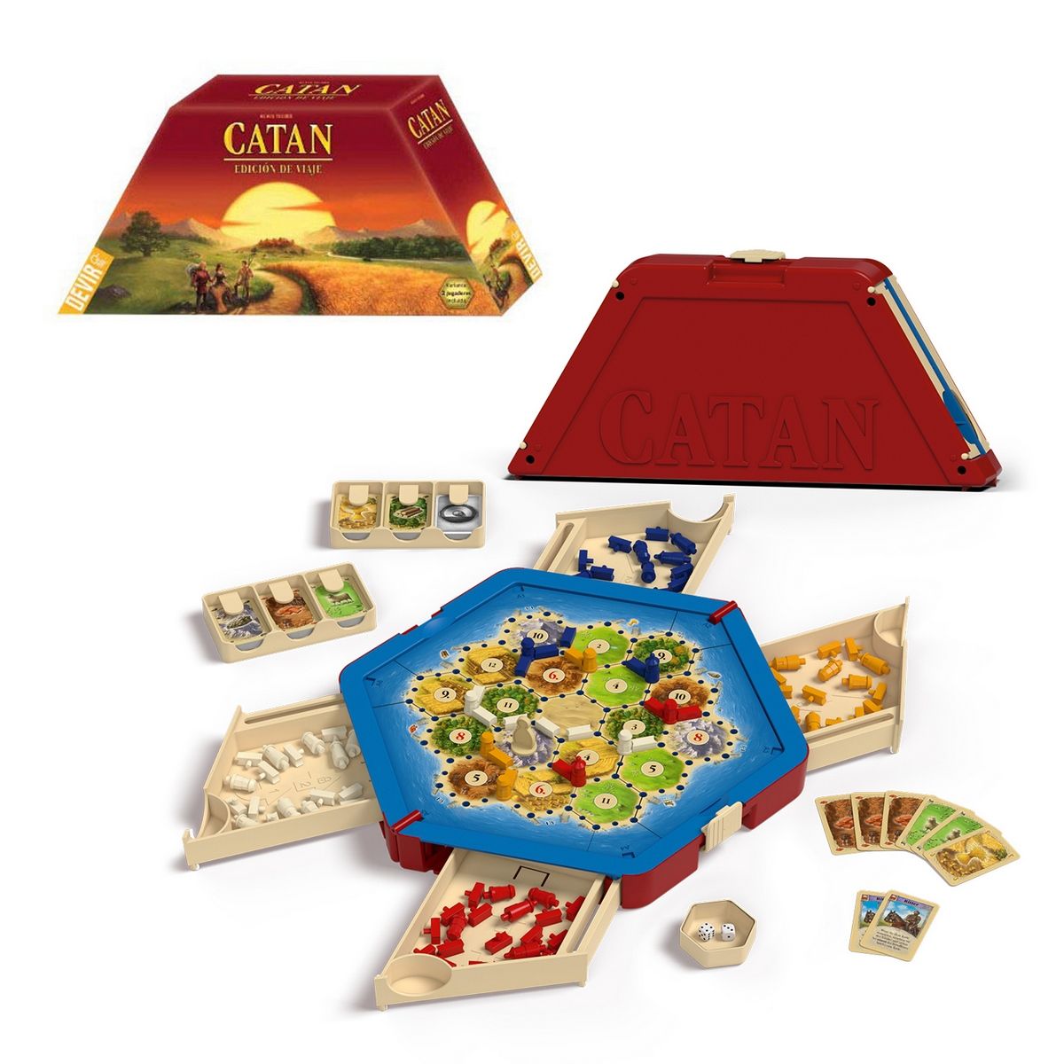 ANSALDO - Juego de mesa CATAN edición de viaje 2 jugadores