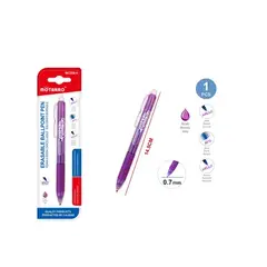 GENERICO - Boligrafo Borrable Violeta 14.5 cm