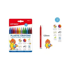 GENERICO - Crayones De Cera 12 Colores 12 Cm