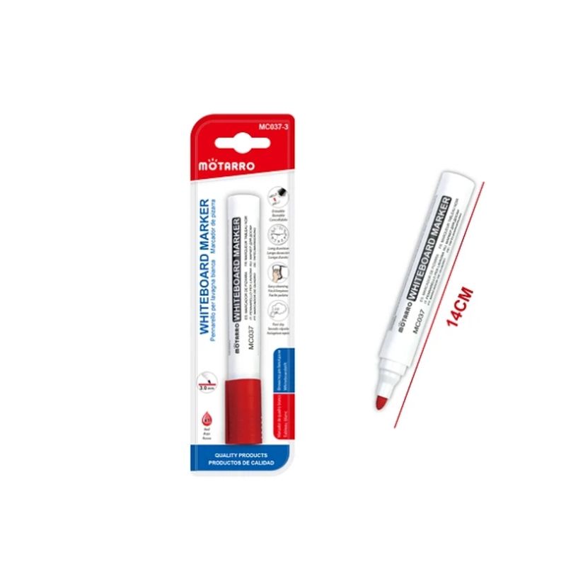 GENERICO - Marcador De Pizarra Rojo Set 3 Unidades