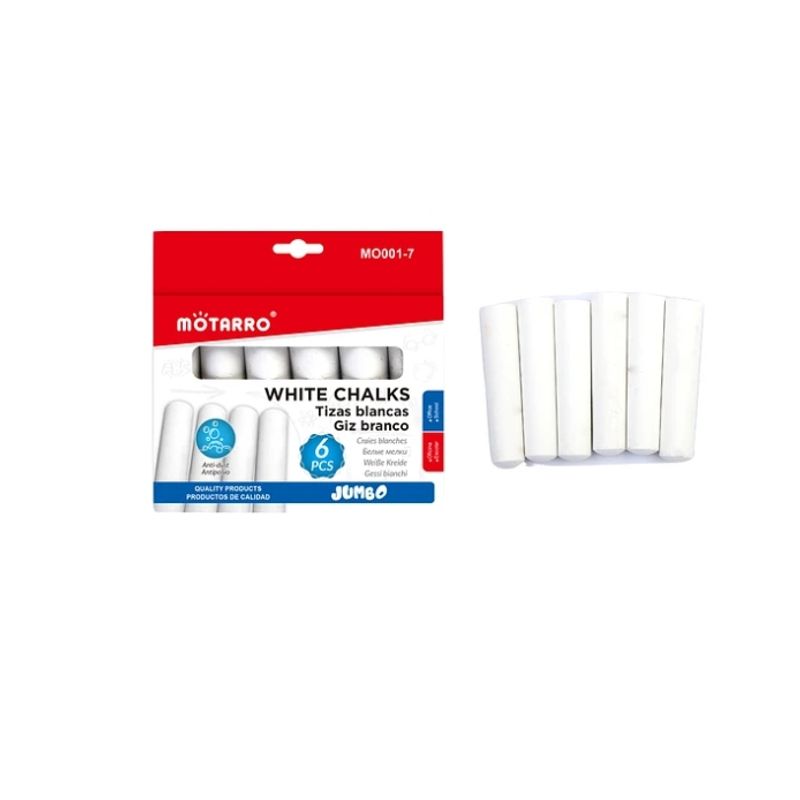 GENERICO - Tizas Blancas 6 Piezas Papeleria