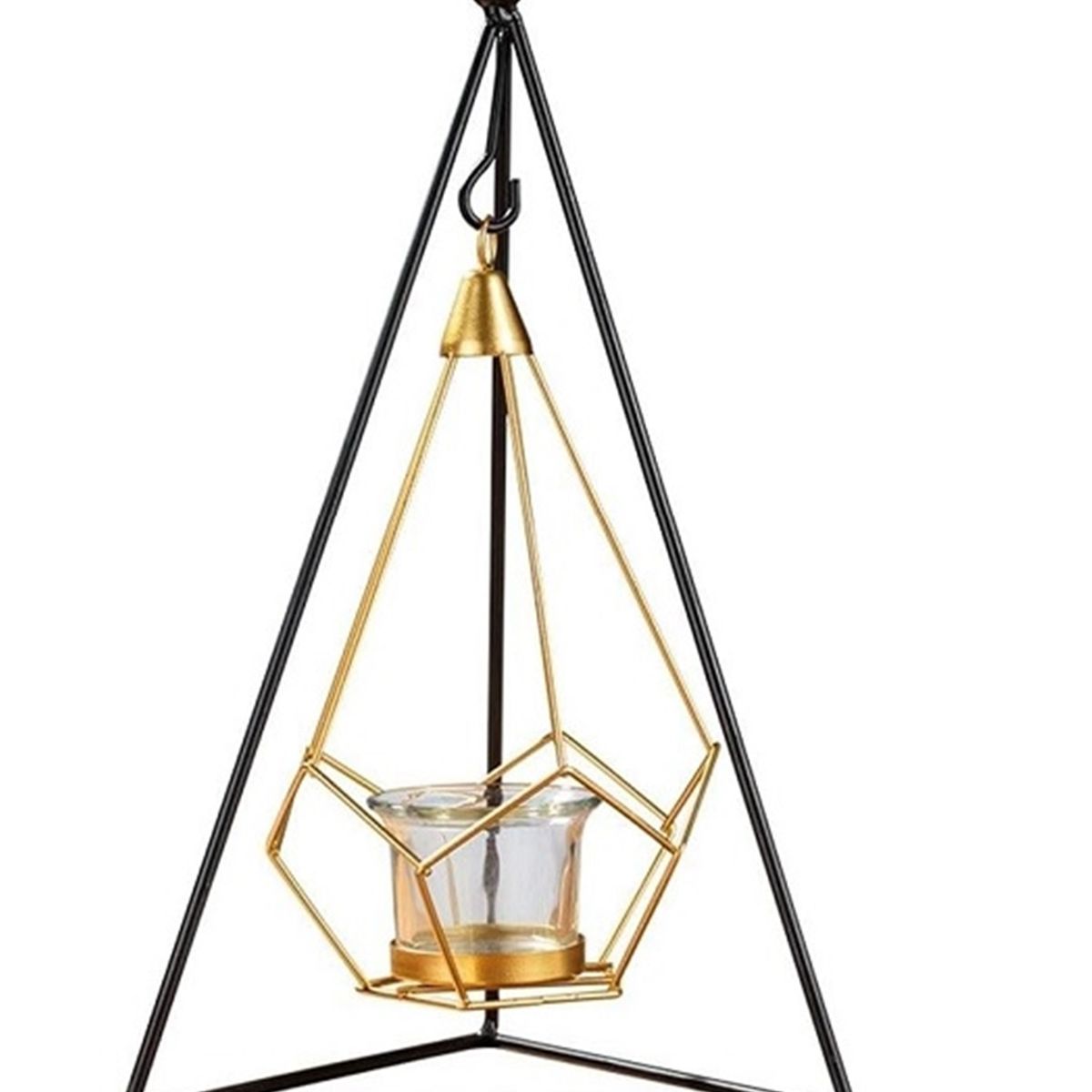 GENERICO - CANDELABRO COLGANTE DORADO ESTILO ESCANDINAVO