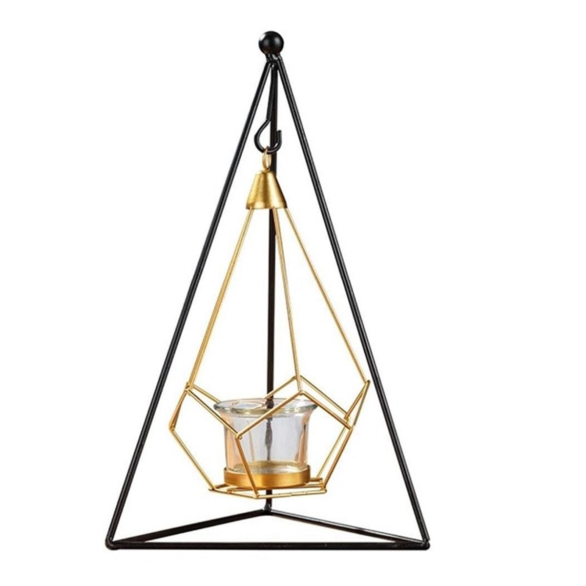 GENERICO - CANDELABRO COLGANTE DORADO ESTILO ESCANDINAVO