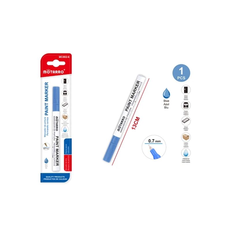 GENERICO - Marcador De Pintura Azul 0,7mm 13cm Set 3 Unidades