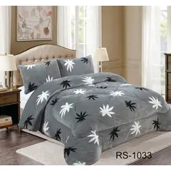 GENERICO - Cobertor de Invierno Plush con chiporro 1.5 plazas gris plomo