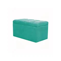MUEBLES HVM - Banqueta Baúl Lineal TURQUESA