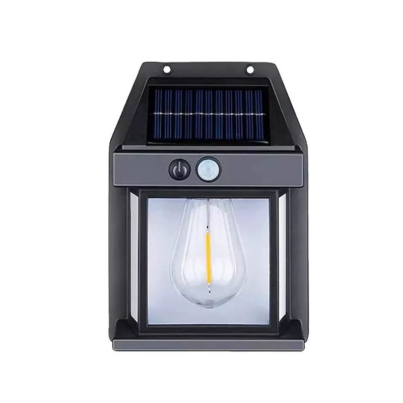 GENERICO - Aplique Solar Con Ampolleta Foco Sensor de Movimiento