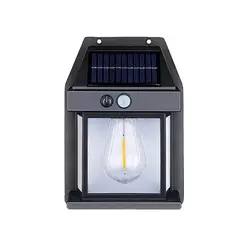 GENERICO - Aplique Solar Con Ampolleta Foco Sensor de Movimiento