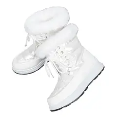 BLWOENS - Botas de algodón de nieve para Mujer - Blanco