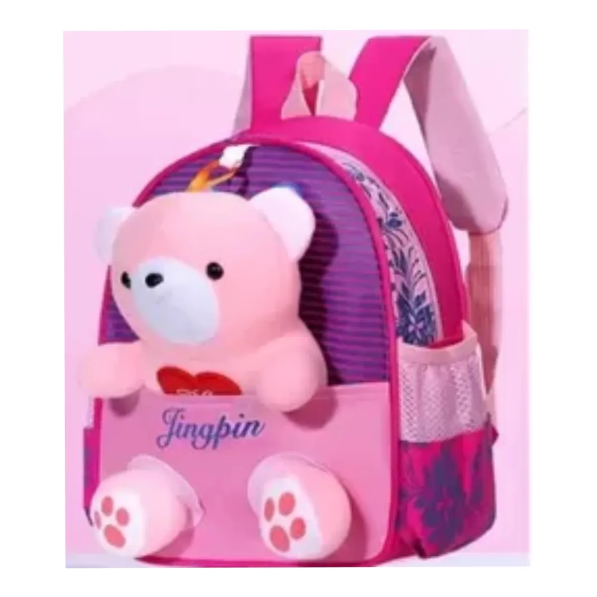 GENERICO - Mochila Chica Para Niños De Osito Color Rosada