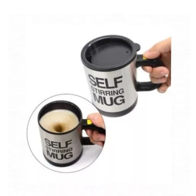 GENERICO - Tazón Mug Self Stirring + Revolvedor Automático Eléctrico