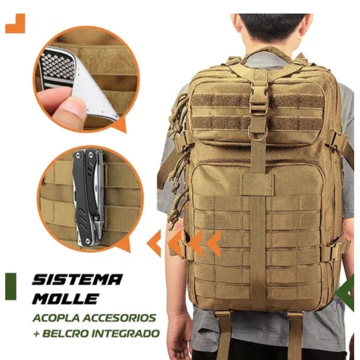 GENERICO - Mochila Tactica Militar Outdoor Pentagon 45l Impermeable