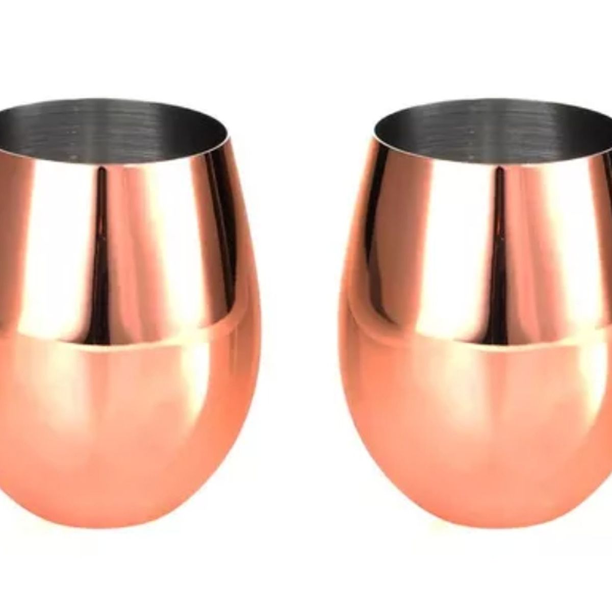 GENERICO - Vasos Cobre Liso Moscow Mule Set De 2 Mugs Coctel 500ml