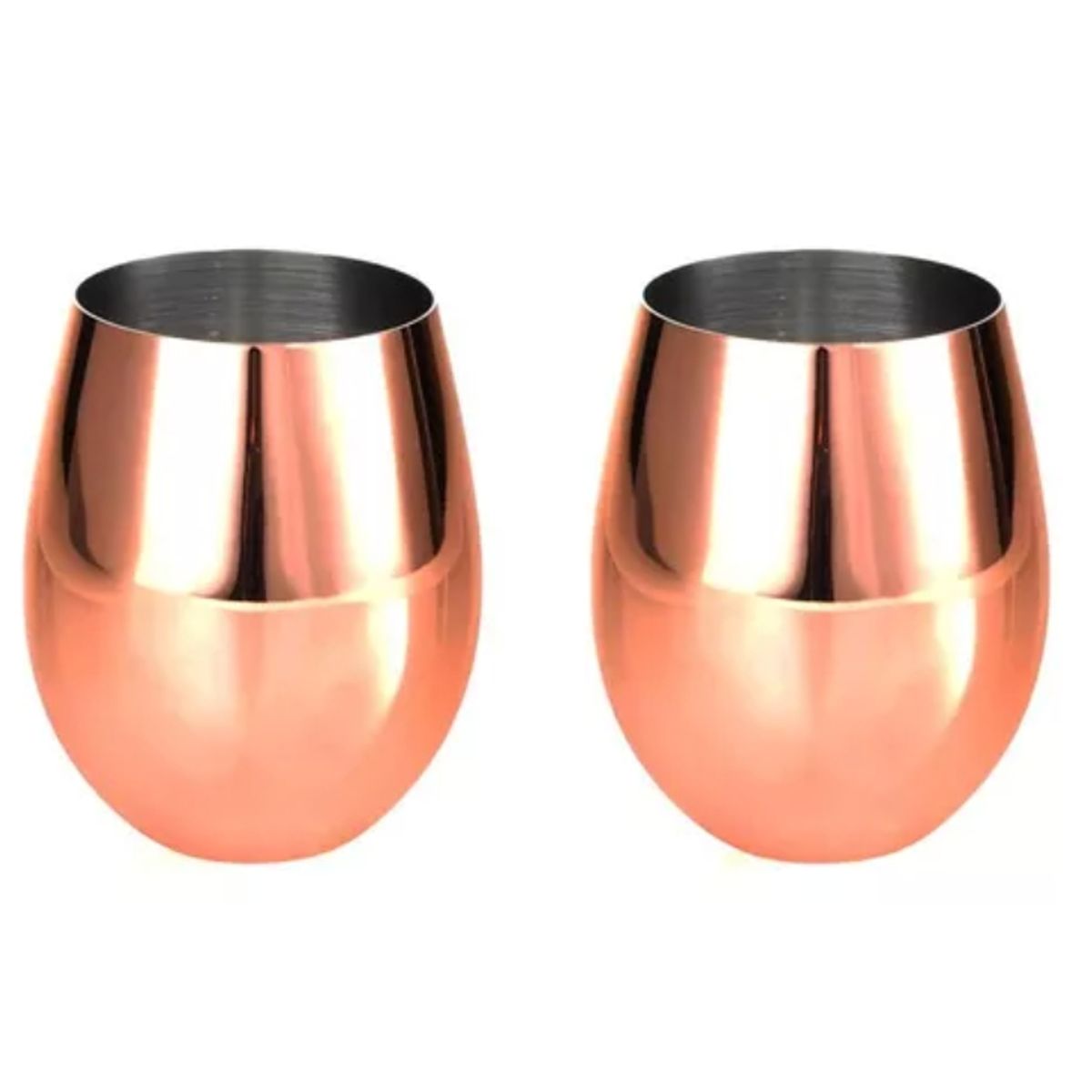 GENERICO - Vasos Cobre Liso Moscow Mule Set De 2 Mugs Coctel 500ml