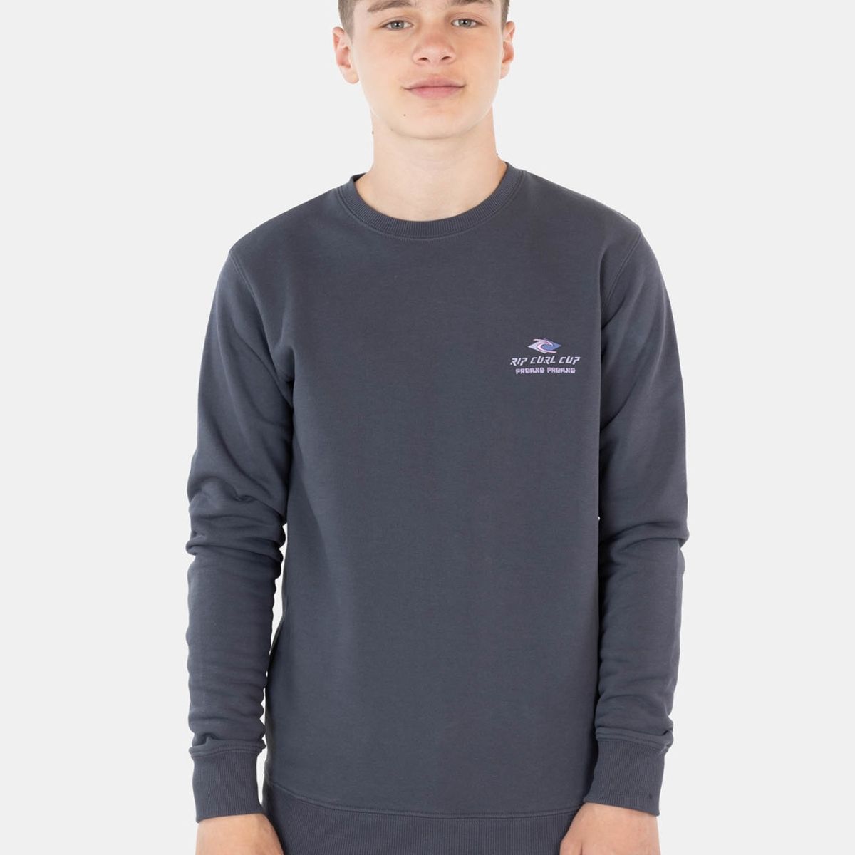 RIP CURL - Poleron Padang Padang Crew Neck Gris Infantil Rip Curl