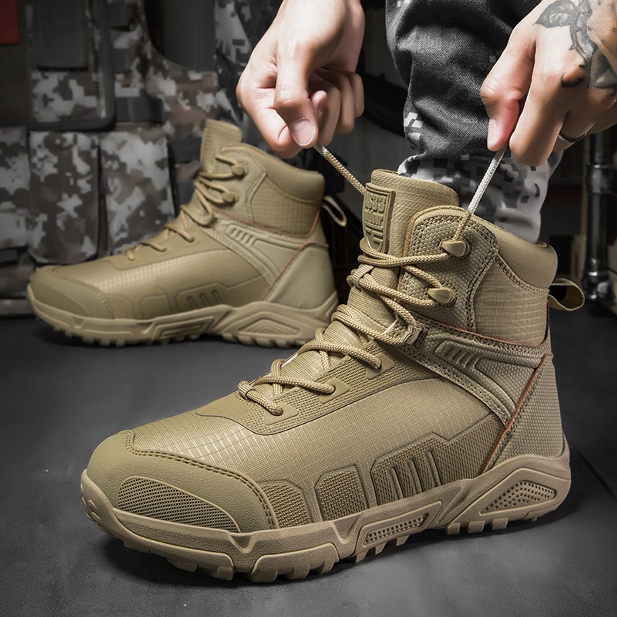 BLWOENS - Botas de algodón de nieve para Hombre - Beige