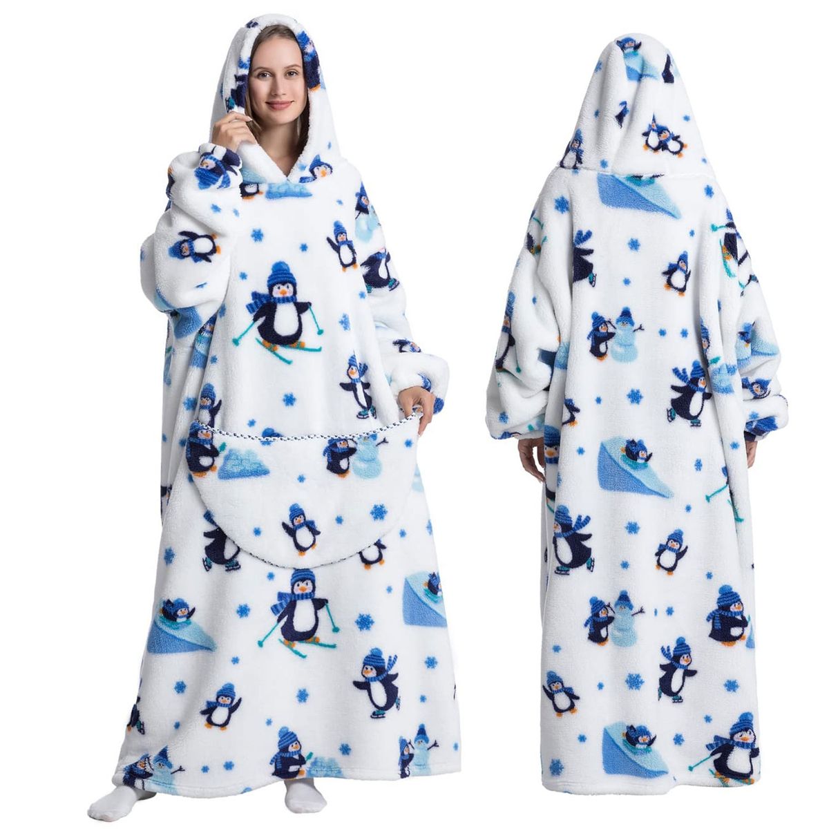 EVERSO - Polerones Felpa Con Capucha Manta Polar Bata Frazada Inviern